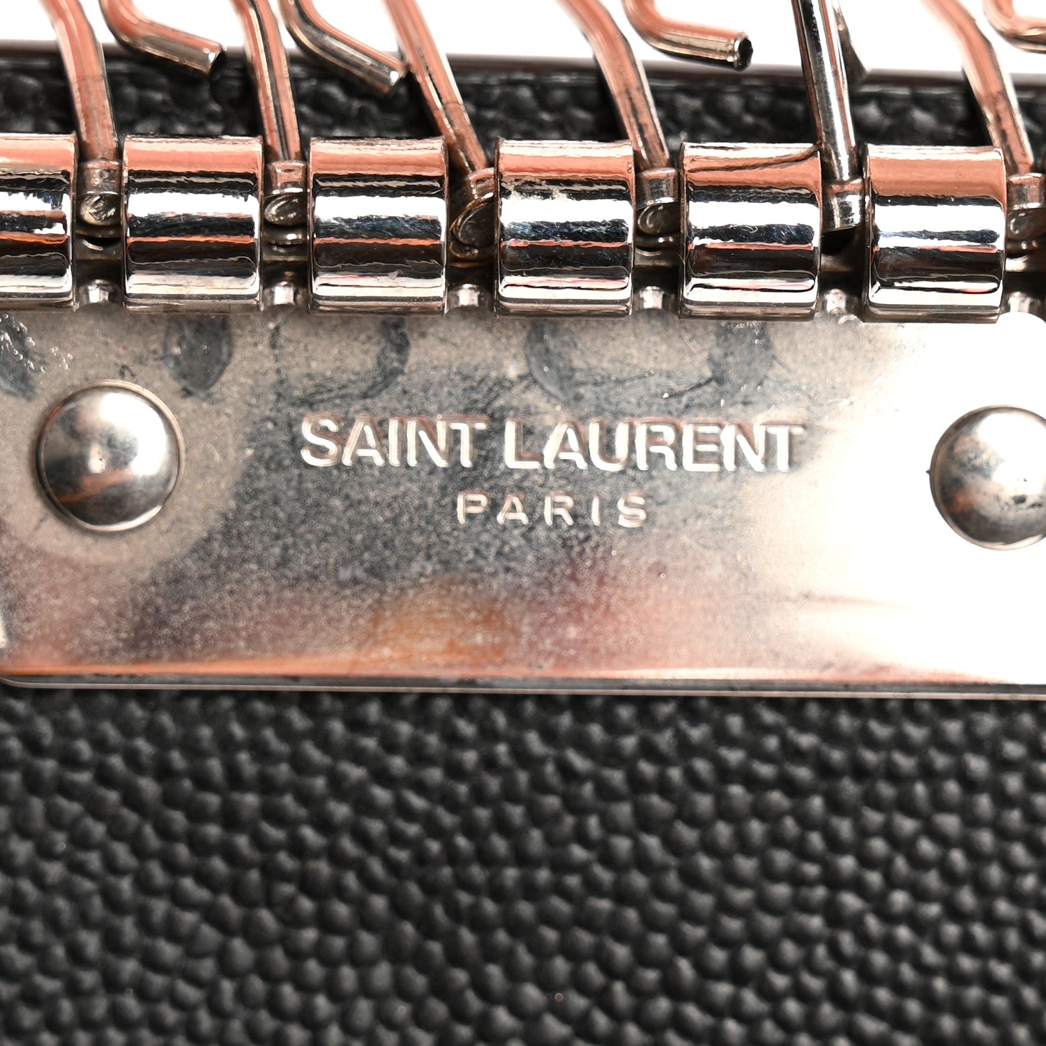 Saint Laurent Grain De Poudre Key Holder Wallet Black 8 of 9