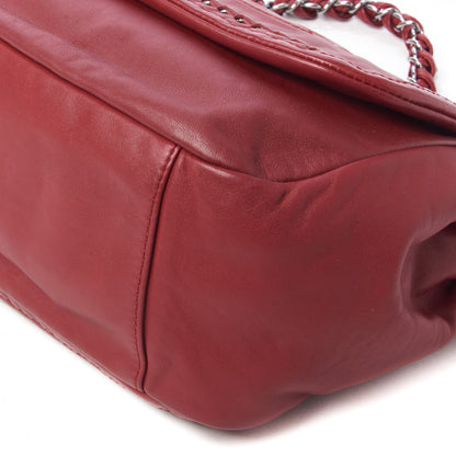 Chanel Smooth Calfskin Luxe Ligne Flap Red 4 of 10