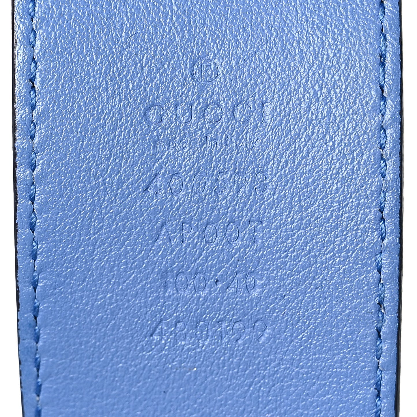Calfskin Double G 40mm Belt 100 40 Clear Sky Blue