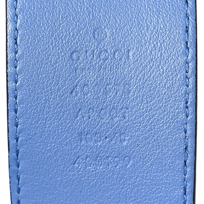 Gucci Calfskin Double G 40mm Belt 100 40 Clear Sky Blue 3 of 5