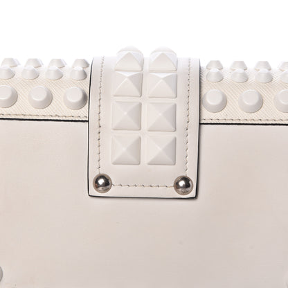 Prada City Calfskin Saffiano Studded Cahier Bag White 12 of 12