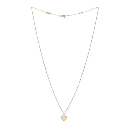 Van Cleef & Arpels 18K Yellow Gold Mother of Pearl Sweet Alhambra Pendant Necklace 2 of 4