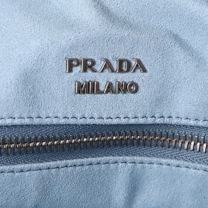 Prada Glace Calf Etiquette Hobo Black 6 of 9
