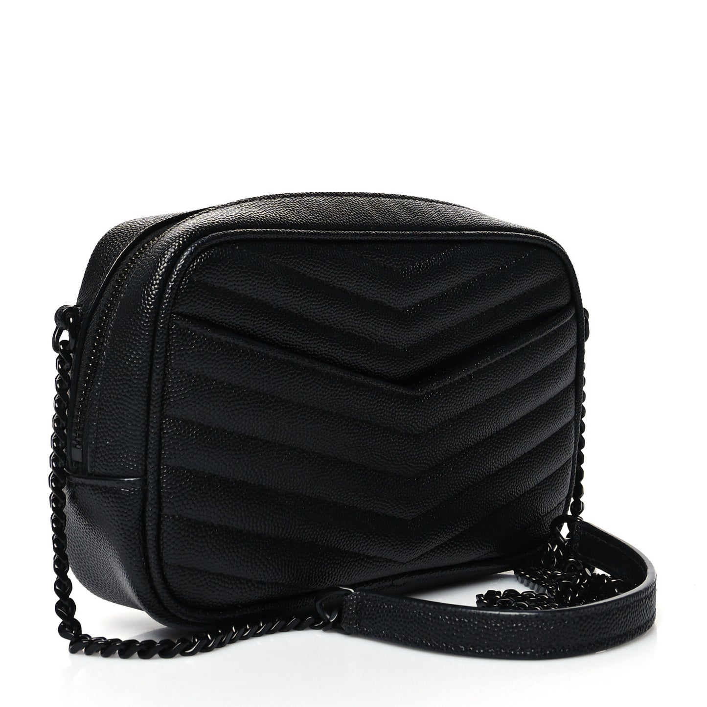 Grain De Poudre Matelasse Monogram Mini Lou Camera Bag Black