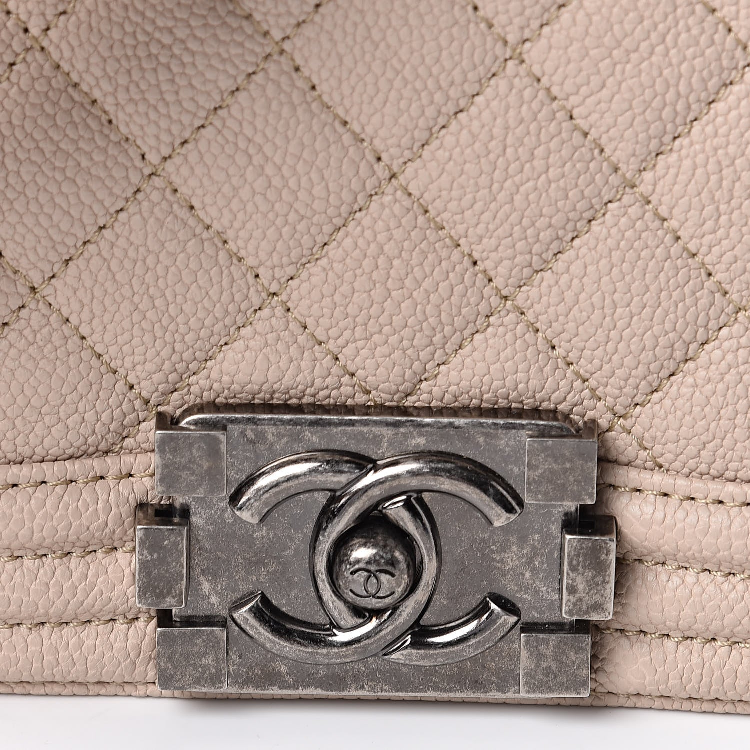 Chanel Caviar Quilted Medium Boy Flap Ivory 10 of 11