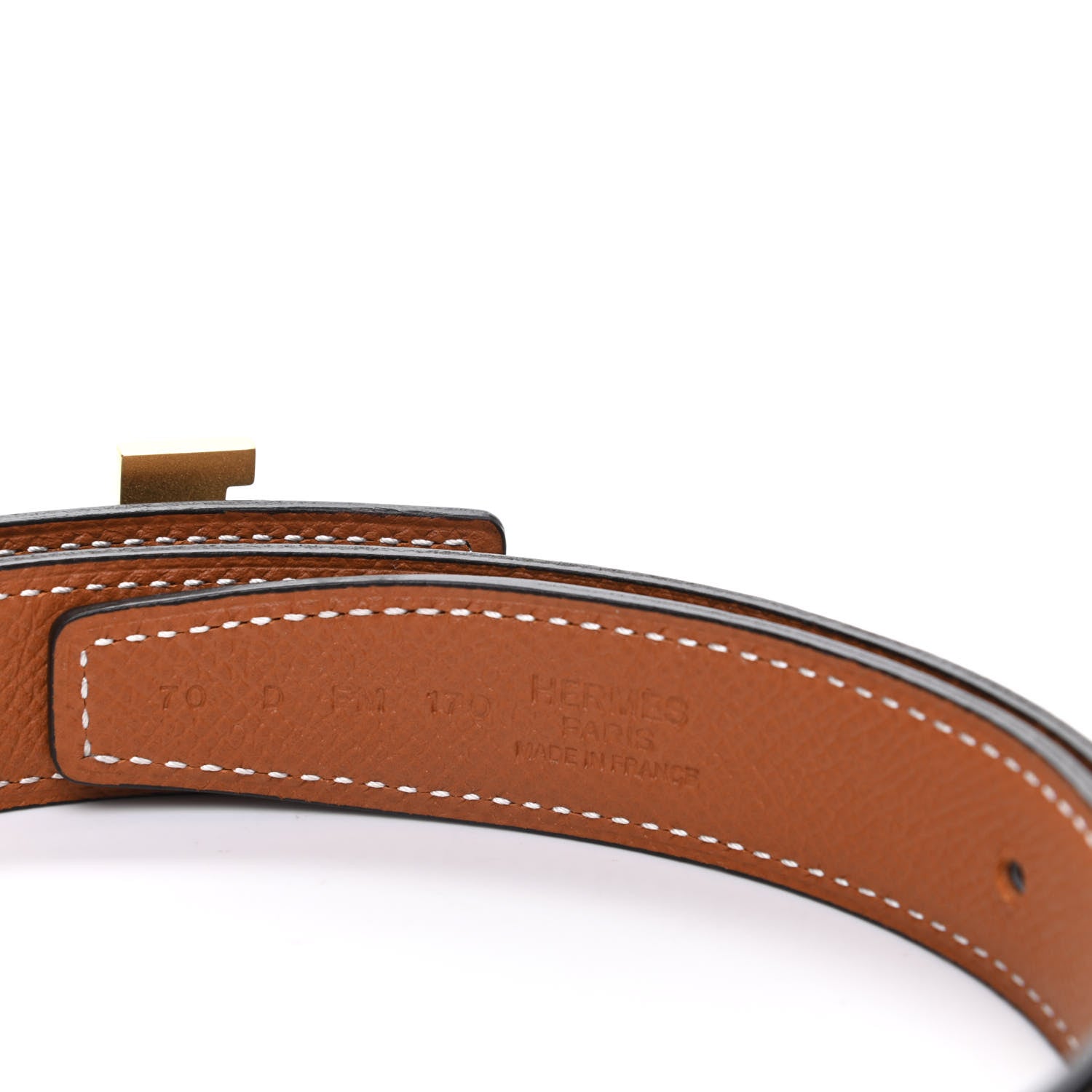 Hermes Swift Epsom 24mm Mini Constance H Belt 70 Black Gold 3 of 6