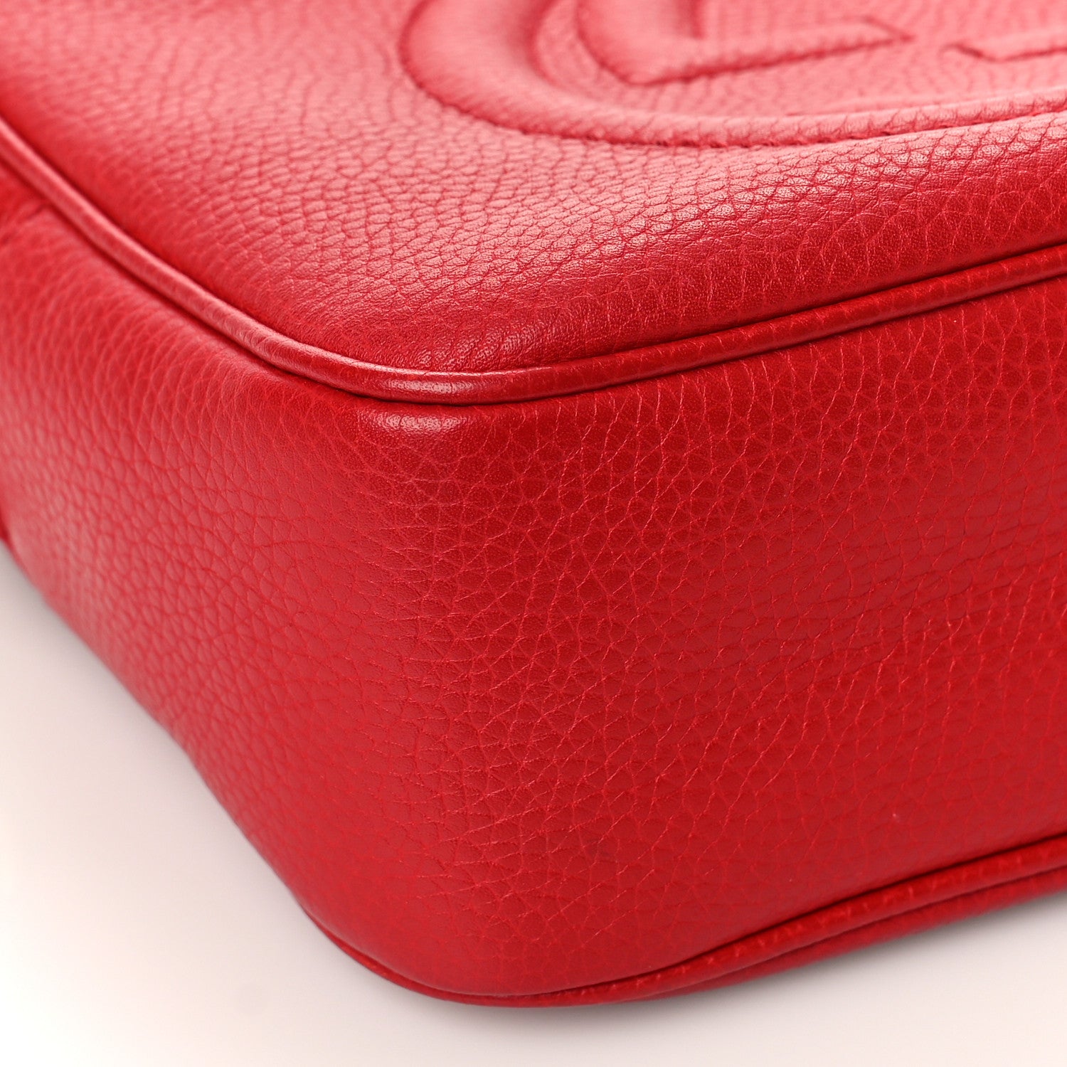 Gucci Pebbled Calfskin Small Soho Disco Bag Tabasco Red 7 of 10