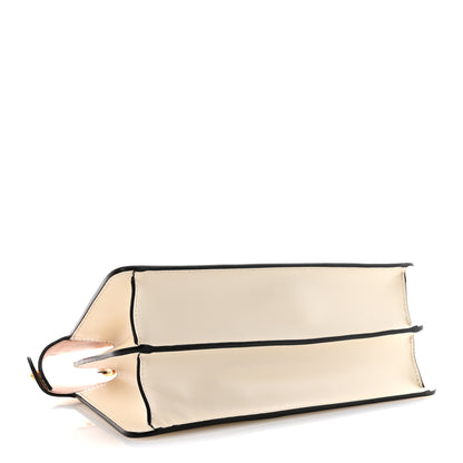 Fendi Vitello King Luxor Shiny Nappa Medium Peekaboo I SEE U East West Satchel White Light Rose 4 of 12