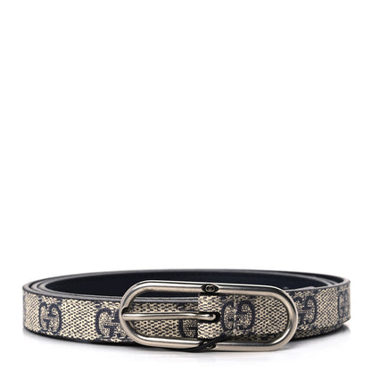 Gucci GG Supreme Monogram Jackie 1961 15mm Belt 110 44 Beige Blue 1 of 5