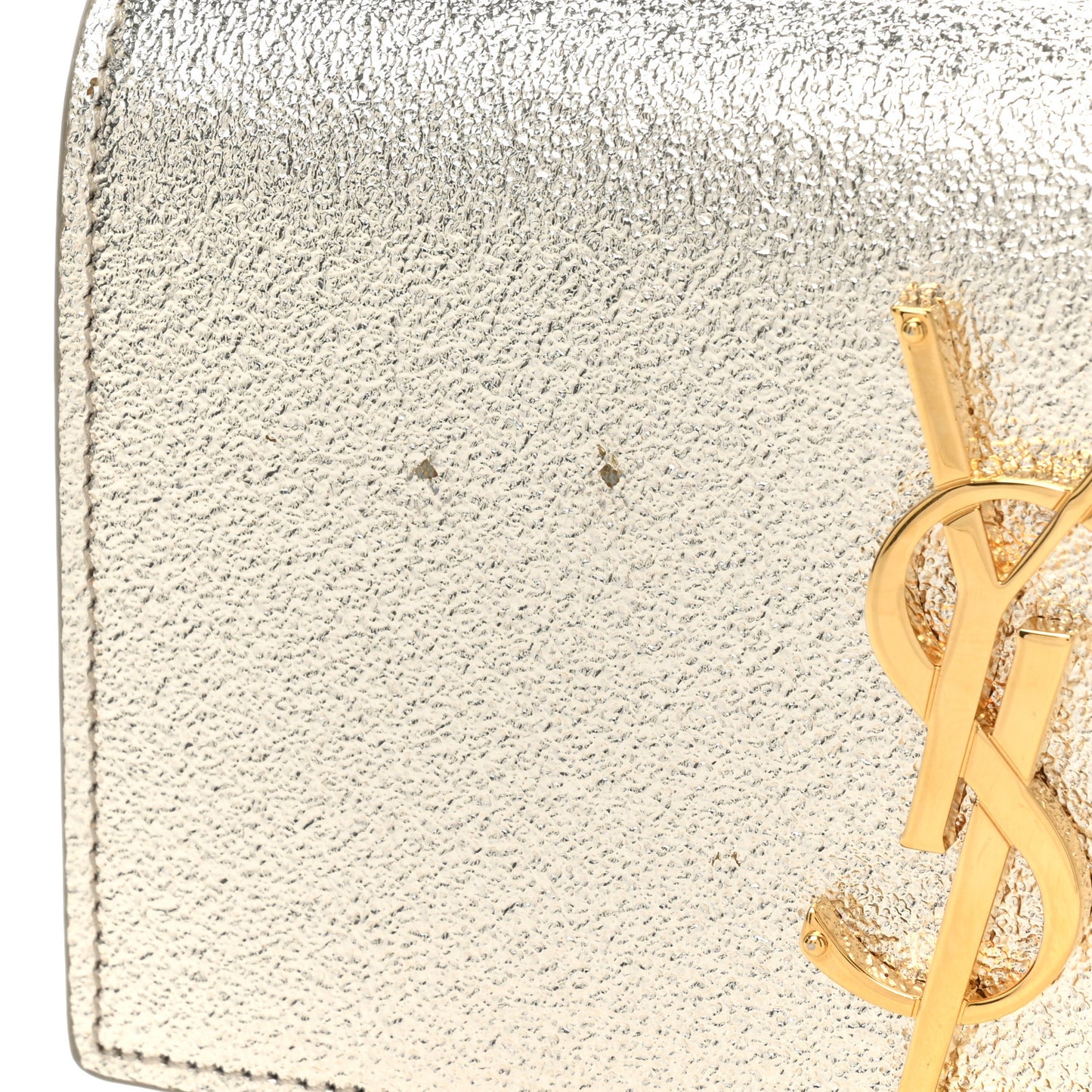 Metallic Calfskin Small Classic Monogram Kate Satchel Platine