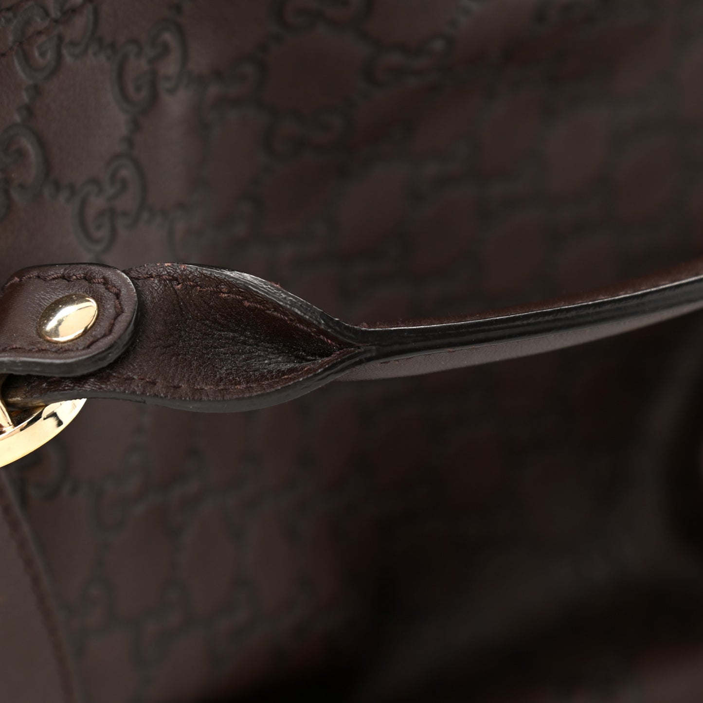 Guccissima Medium Miss GG Top Handle Bag Dark Brown