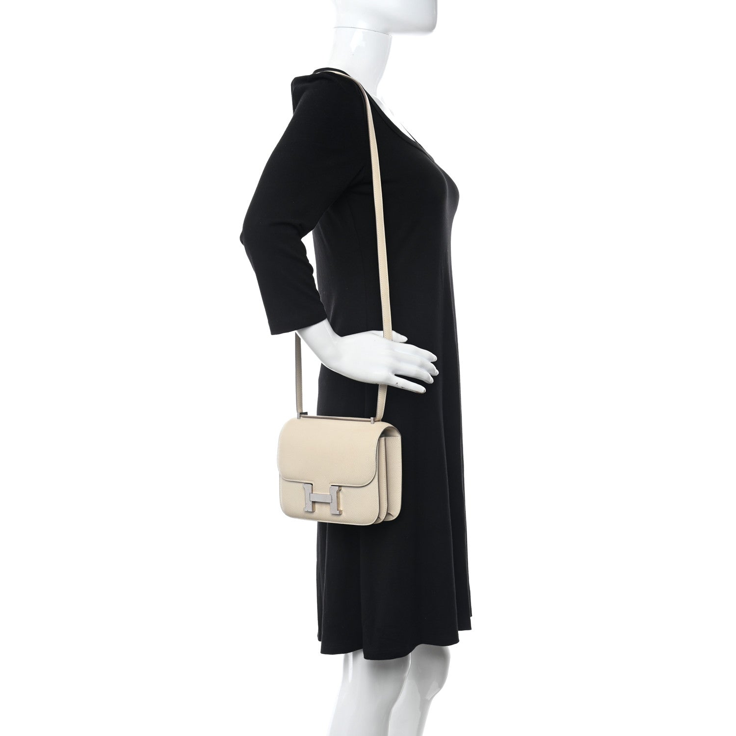 Hermes Epsom Constance 18 Craie 2 of 12