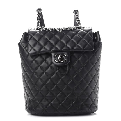 Chanel Lambskin Quilted Small Urban Spirit Backpack Black 1 of 8