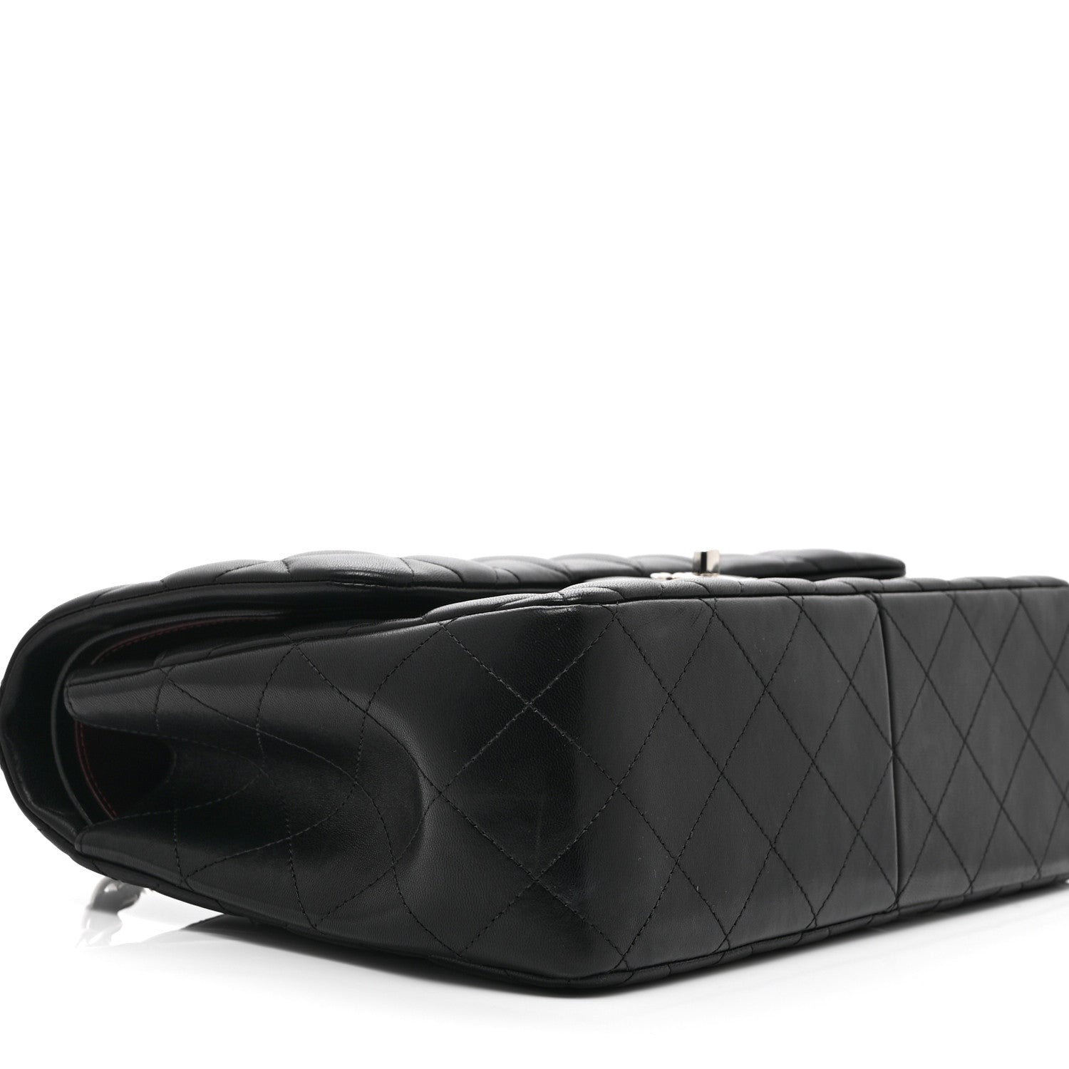 Chanel Lambskin Quilted Jumbo Double Flap Black 9 of 10