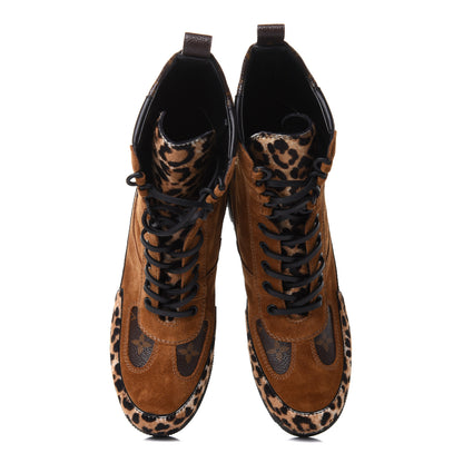 Louis Vuitton Suede Calfskin Monogram Laureate Platform Desert Boots 38 Cognac 12 of 22