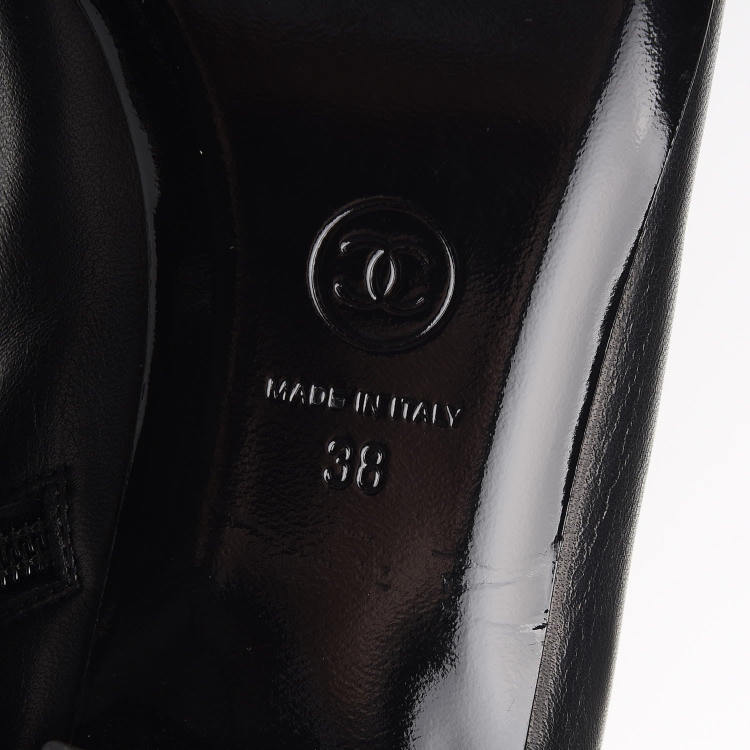 Chanel Lambskin Cap Toe High Boots 38 Black 6 of 9