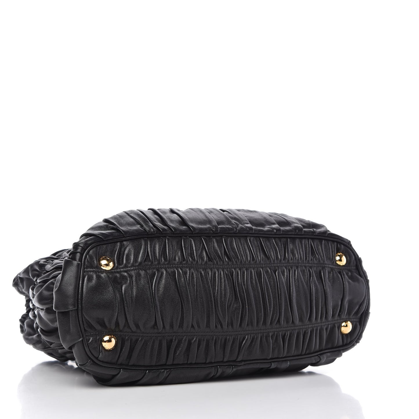 Nappa Gaufre Top Handle Tote Black