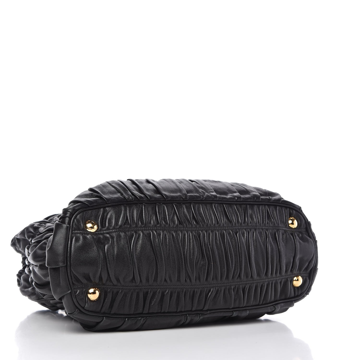 Prada Nappa Gaufre Top Handle Tote Black 4 of 10
