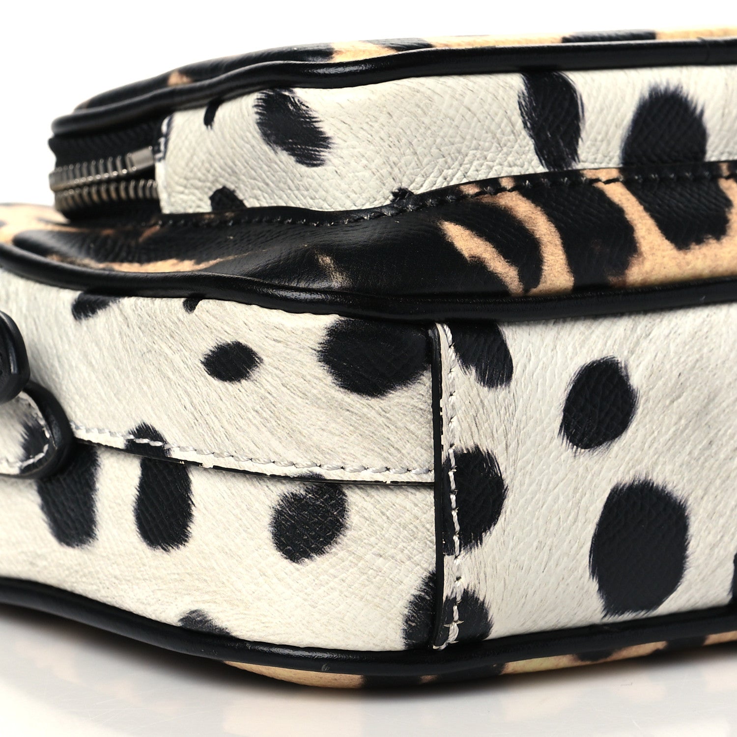 Burberry Calfskin Leopard Print Small Camera Bag Honey Black 8 of 9
