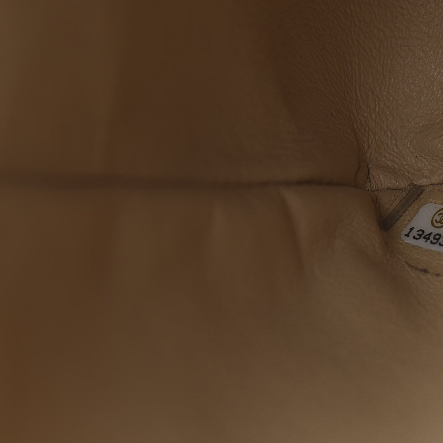 Lambskin Quilted Jumbo Double Flap Beige