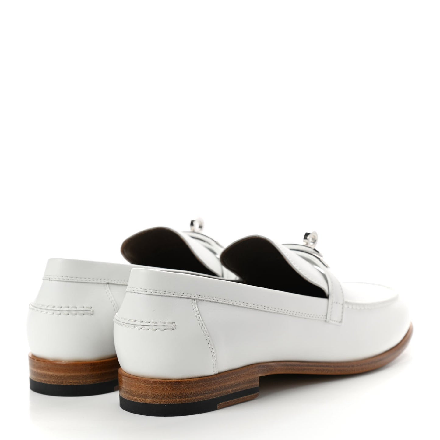 Calfskin Womens Destin Loafer 37.5 White