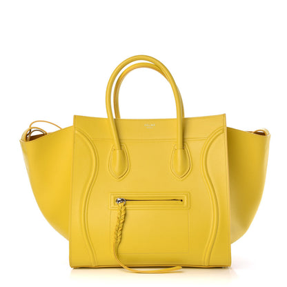 Celine Grained Calfskin Medium Phantom Luggage Yellow 1 of 9