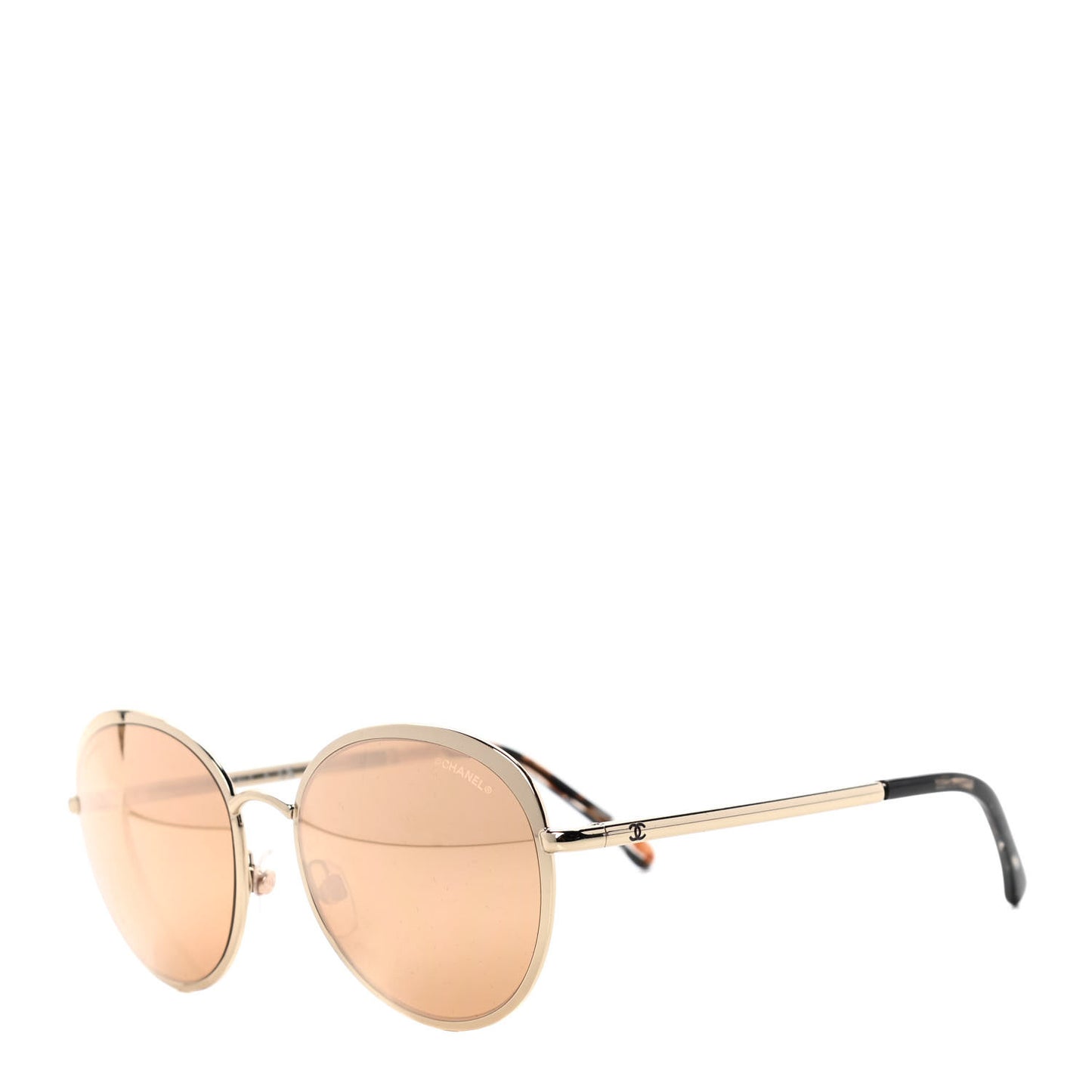 Metal Round Mirror Sunglasses 4206 Gold