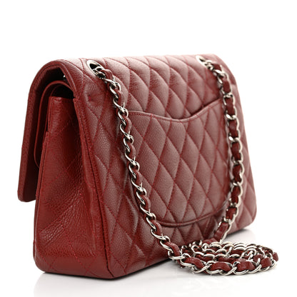 Chanel Caviar Quilted Medium Double Flap Burgundy 3 of 12