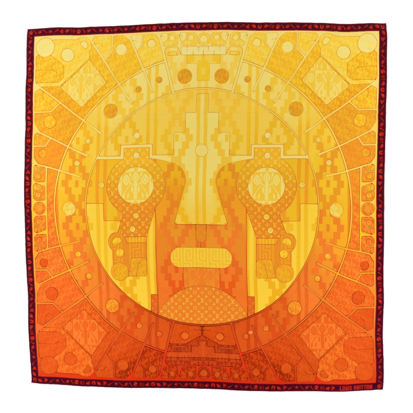 Silk Sun Geant Square Scarf Soleil Yellow