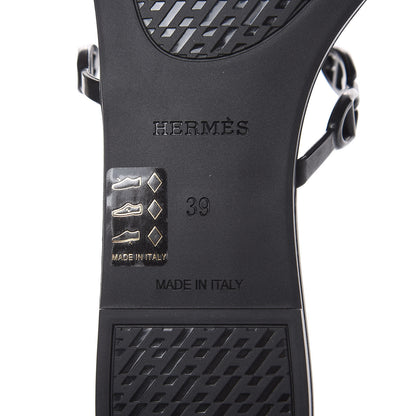 Hermes Rubber Chaine d'Ancre Rivage Sandals 39 Black 7 of 8