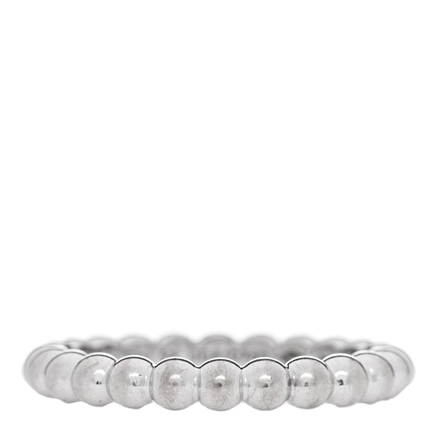 Van Cleef & Arpels 18K White Gold Medium Perlee Ring 52 6 1 of 6