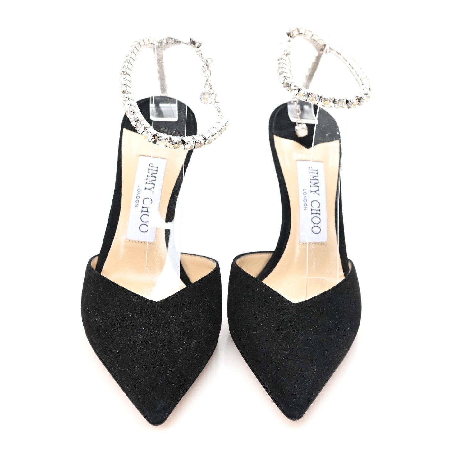 Suede Crystal Saeda 100 Pumps 37 Black