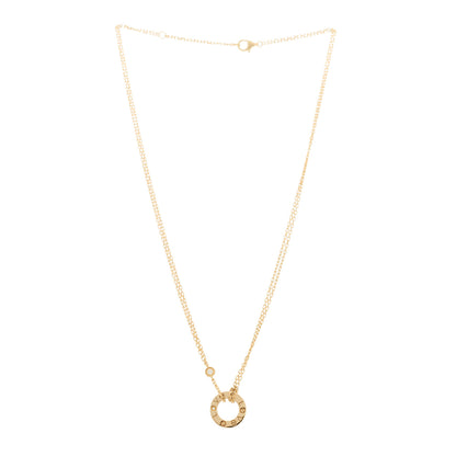 Cartier 18K Yellow Gold 2 Diamond LOVE Necklace 3 of 6