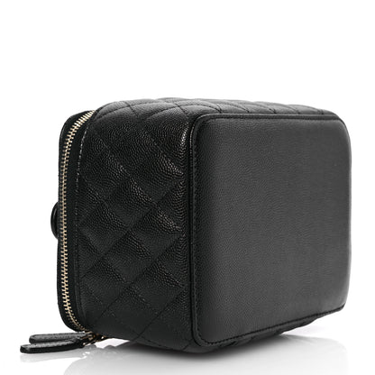 Chanel Caviar Quilted Jewelry Box Black 4 of 10