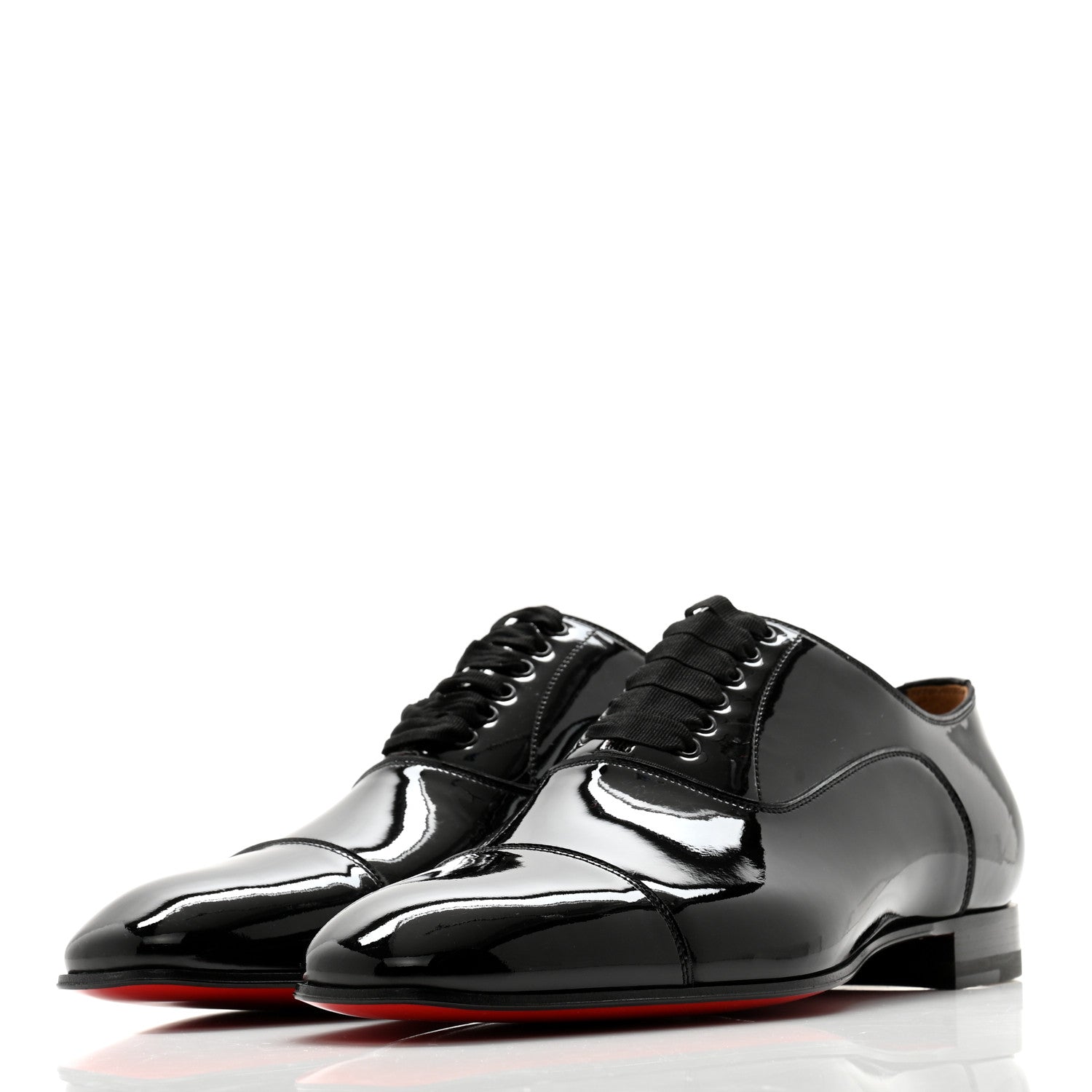 Christian Louboutin Patent Greggo Flat Oxfords 40 Black 3 of 12
