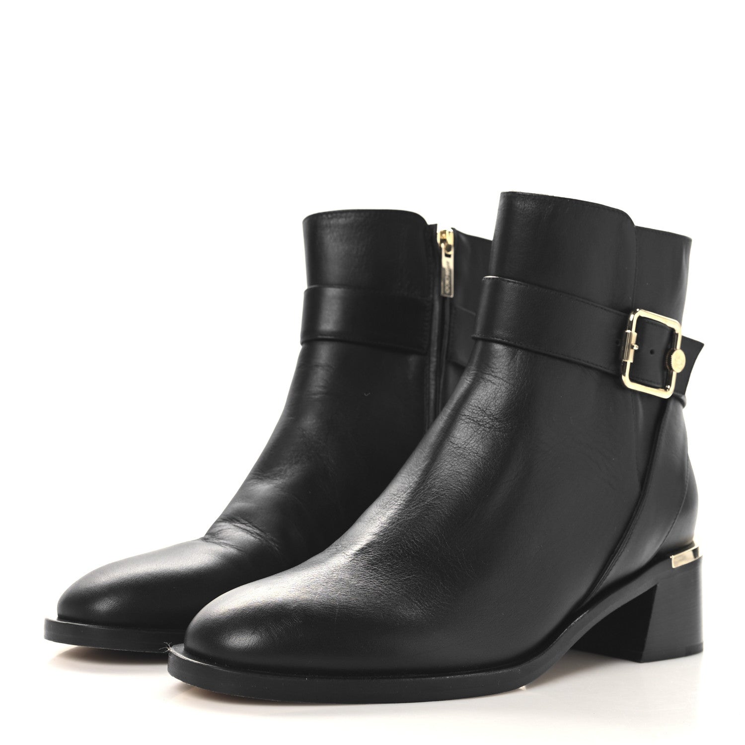 Jimmy Choo Calfskin Clarice 45 Boots 38 Black 4 of 8