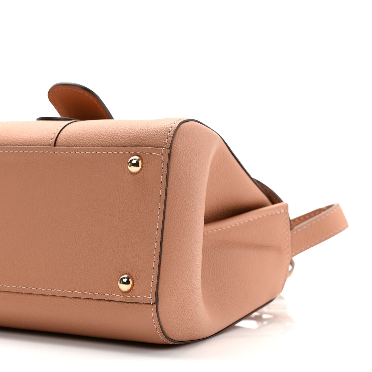 Delvaux Grained Calfskin Mini Brillant Satchel Nude 9 of 9