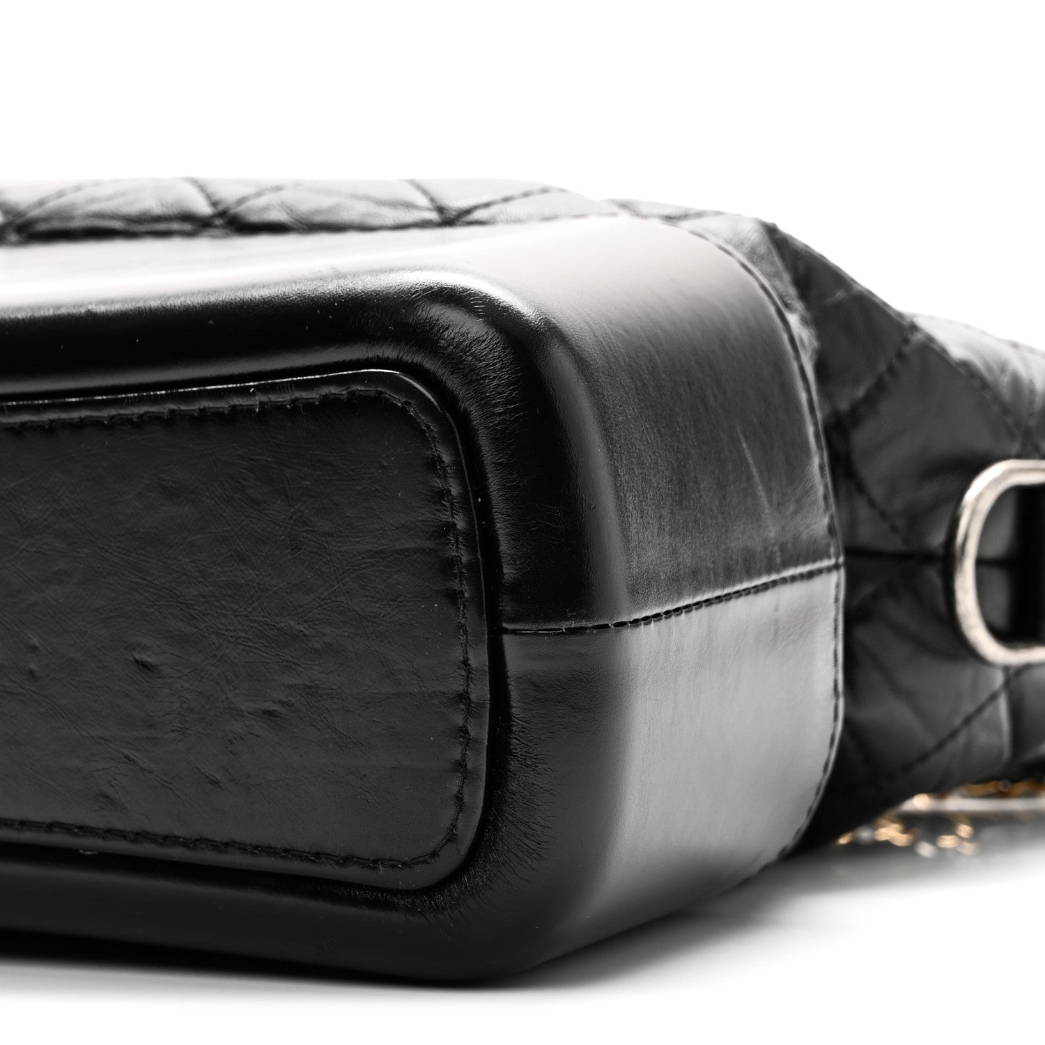 Chanel Aged Calfskin Quilted Medium Gabrielle Hobo Black 10 of 10