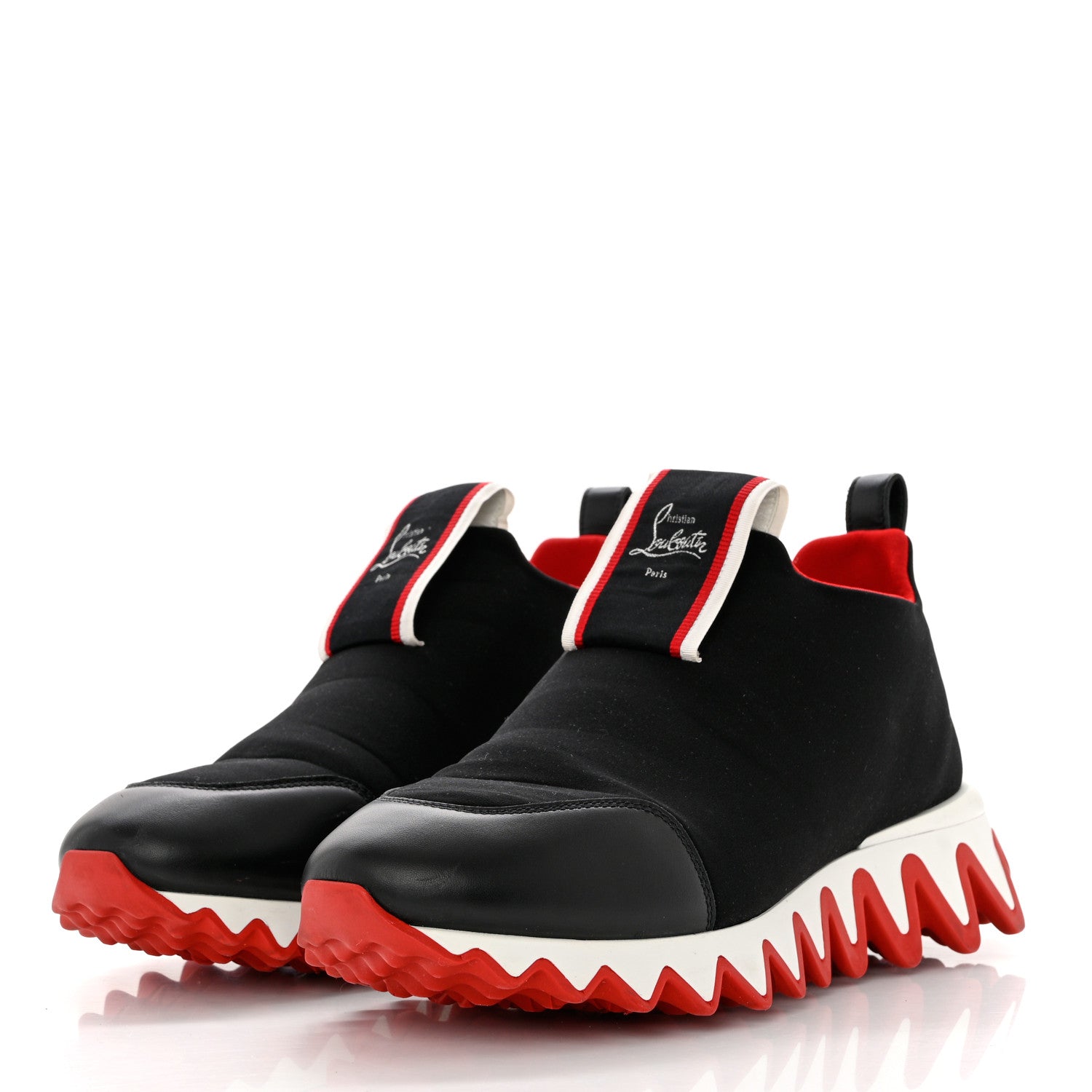 Christian Louboutin Neoprene Tiketa Flat Sneakers 40 Black 3 of 8