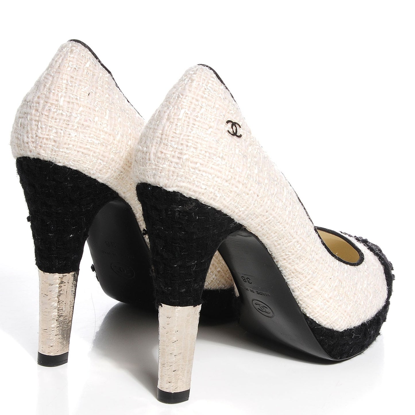 Tweed CC Pumps Black White 38