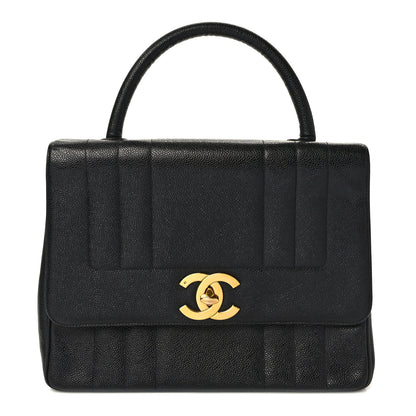Chanel Caviar Vertical Quilted Kelly Flap Bag Black 1 of 9