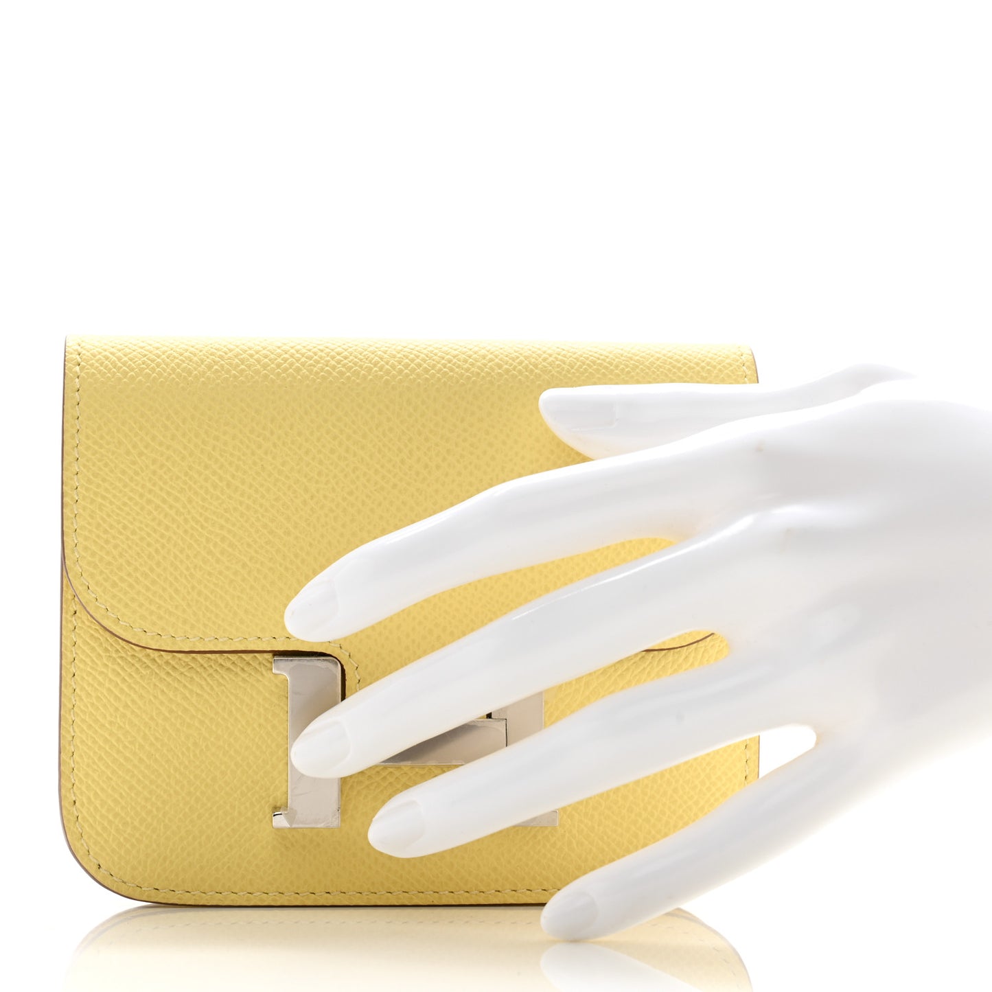 Epsom Constance Slim Wallet Jaune Poussin
