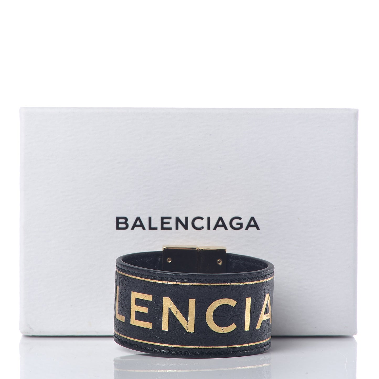 Agneau Logo Blanket Bracelet Black