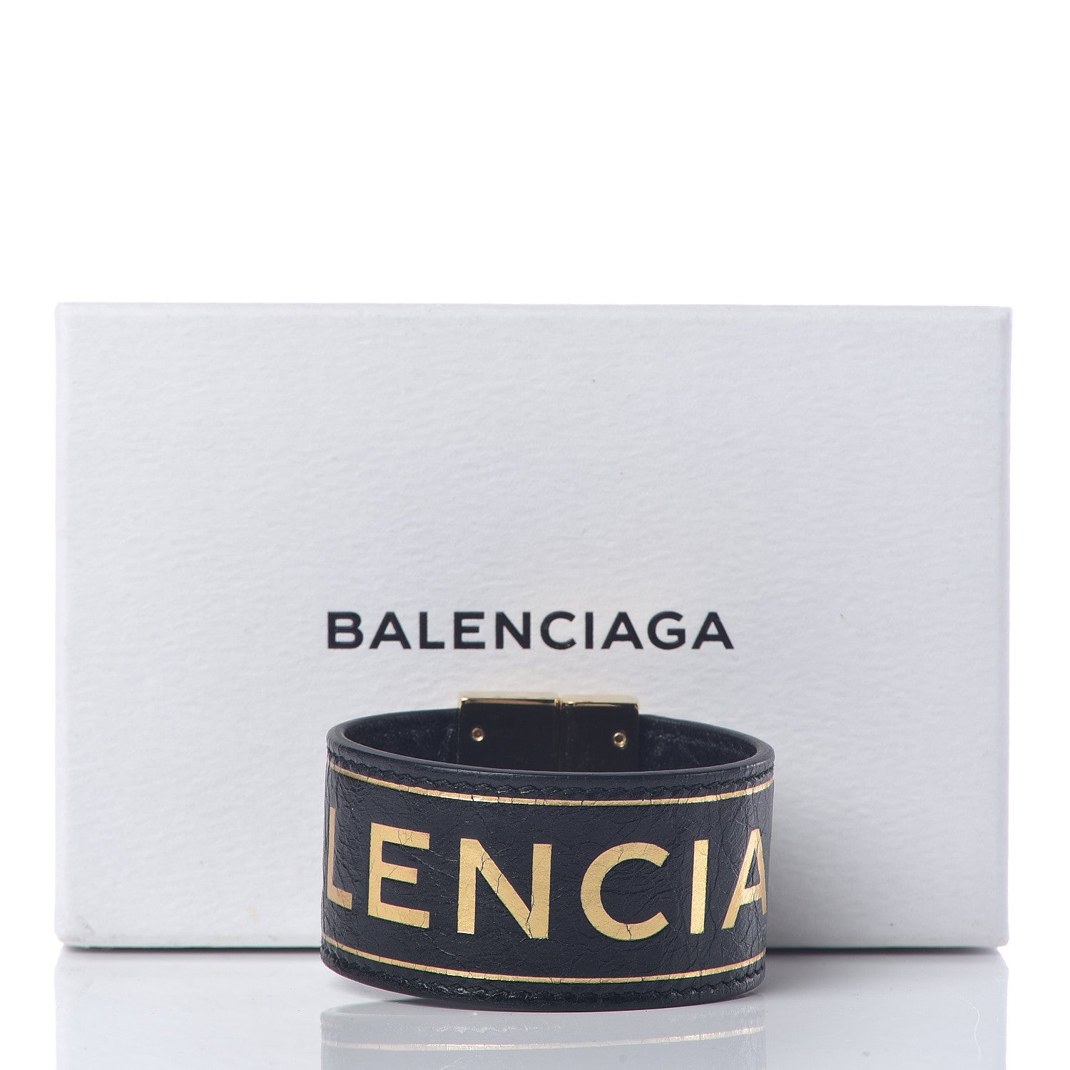 Balenciaga Agneau Logo Blanket Bracelet Black 9 of 9