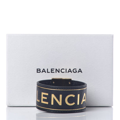 Balenciaga Agneau Logo Blanket Bracelet Black 9 of 9