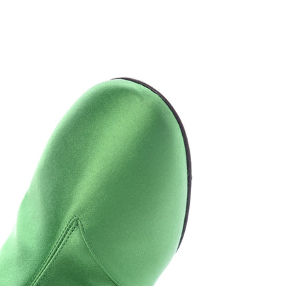 Gucci Silk Satin Malaga Kid Embroidered Candy Dragon Block-Heel Knee Boot 36 Green 19 of 20