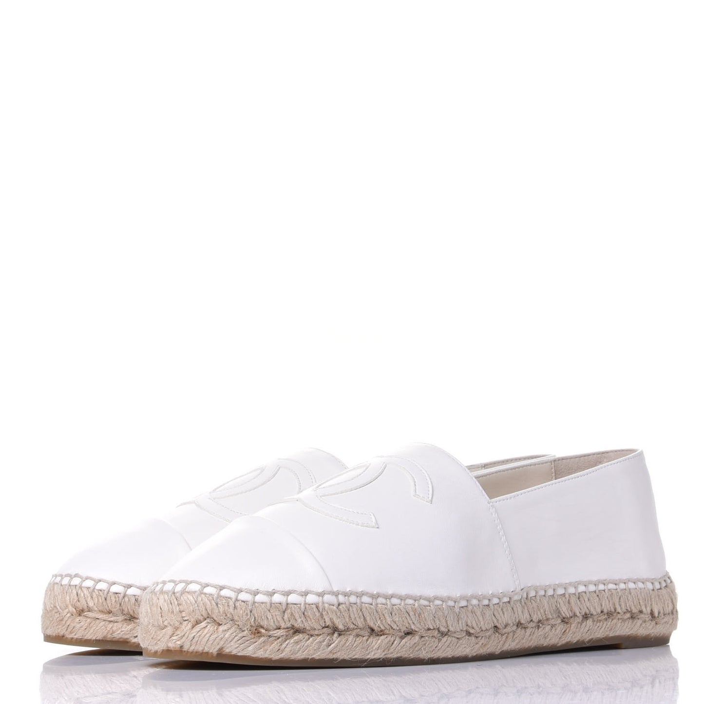 Lambskin CC Espadrilles 41 White