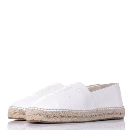Chanel Lambskin CC Espadrilles 41 White 3 of 11