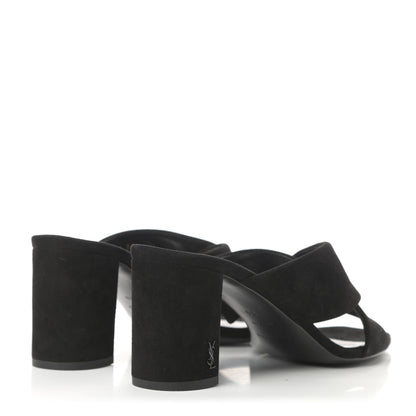 Saint Laurent Suede LouLou 70 Mule Sandals 39 Black 4 of 9
