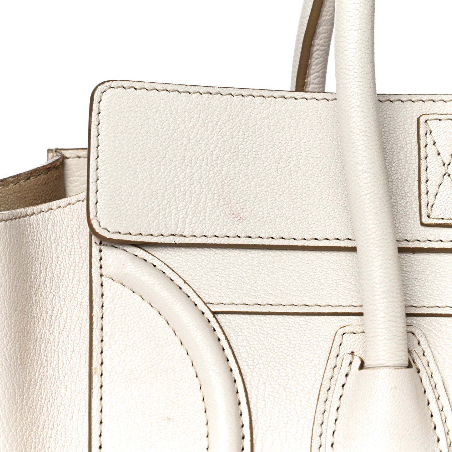 Goatskin Mini Luggage White